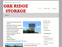 Tablet Screenshot of oakridgestorage.com